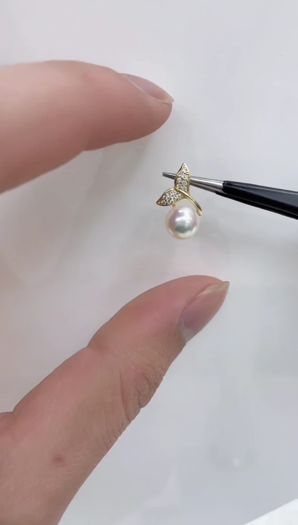 【闪购商品】海水珍珠吊坠(不含链)银S925镶嵌海水珍珠吊坠