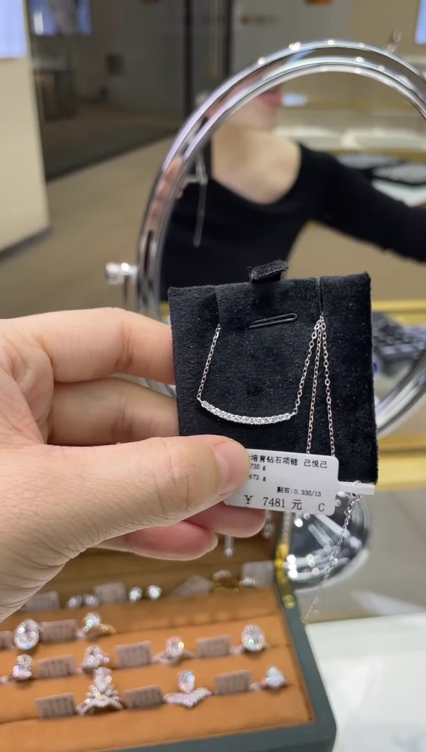 【闪购商品】合成钻石18K金镶嵌手链项链