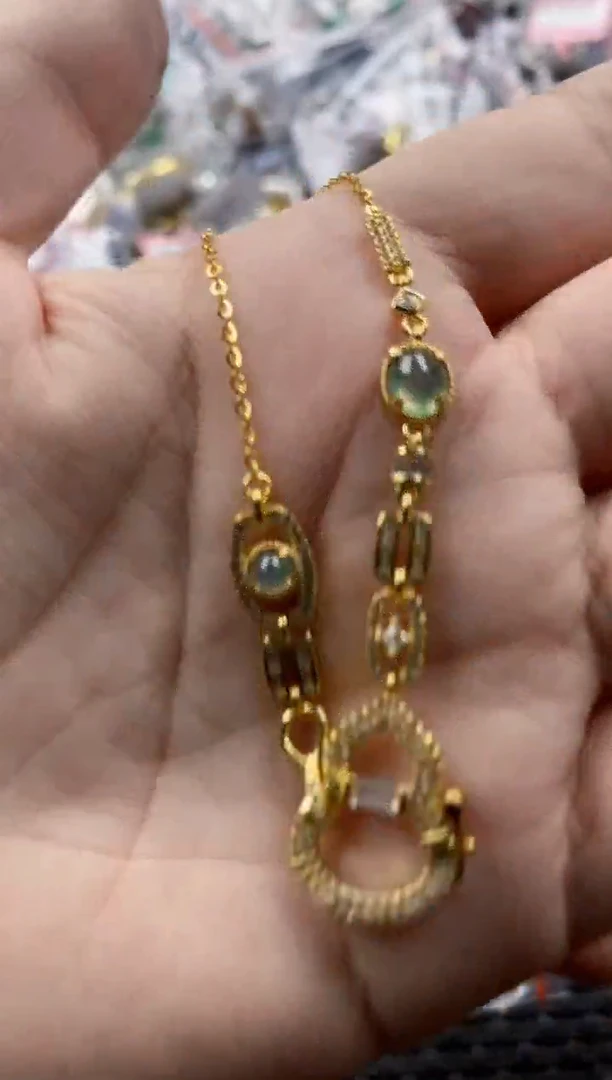 银S925镶嵌戒指翡翠666   6