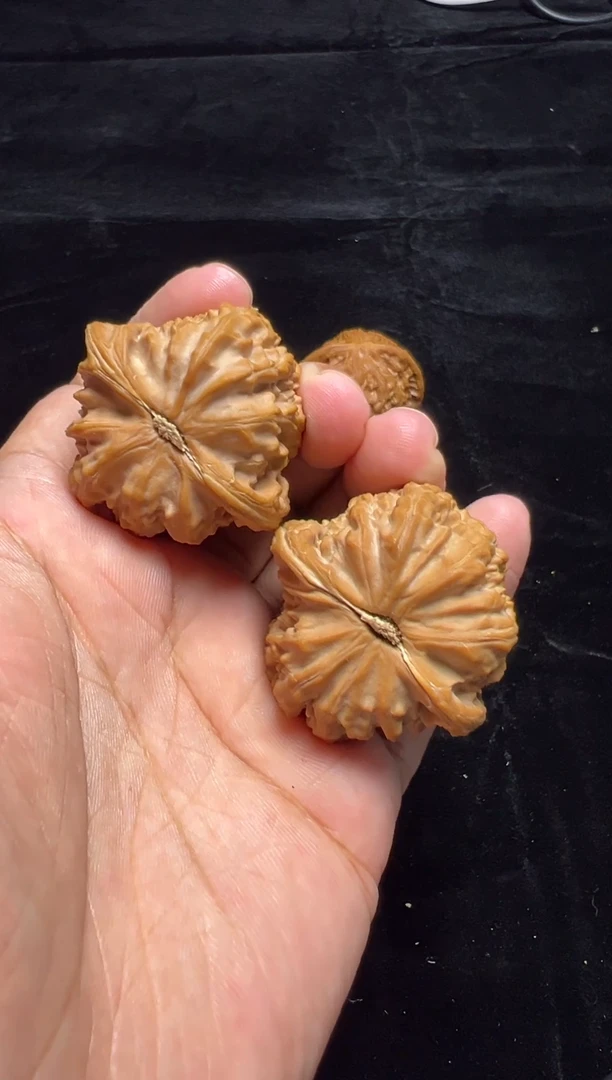 把件文玩核桃42三角白A198