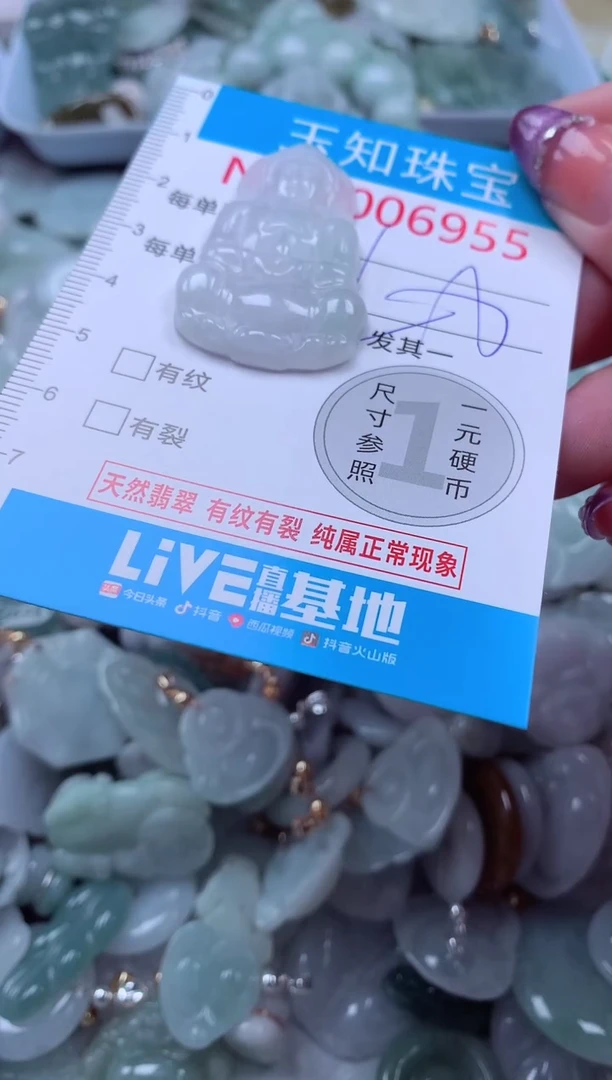 翡翠未镶嵌吊坠(不含链)6955