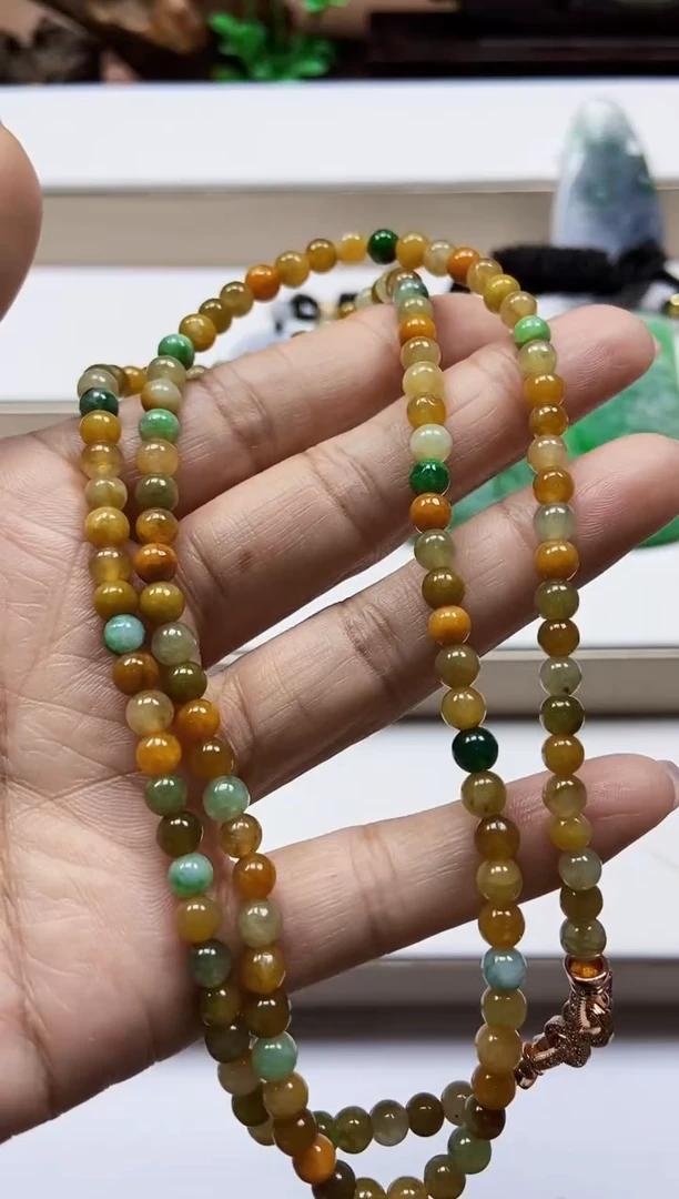 颈饰未镶嵌翡翠翡翠A货