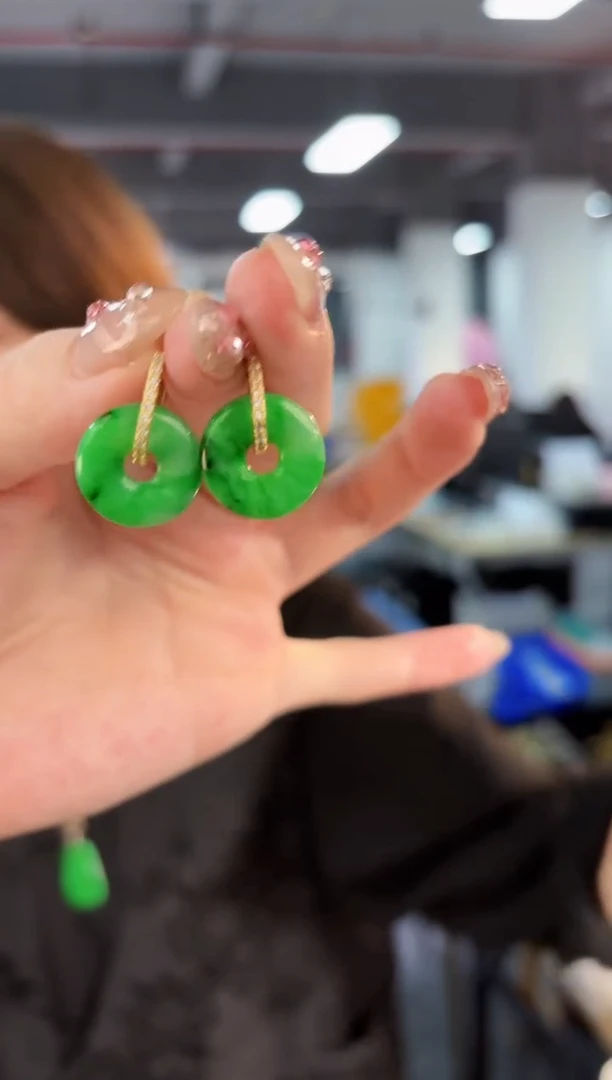 【闪购商品】翡翠耳饰未镶嵌含小耳包/支持复检一对