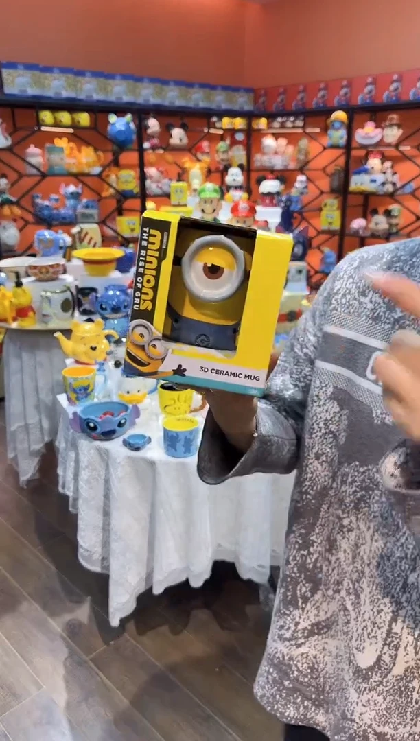 瓷片@@小黄人斯图尔特陶瓷水杯