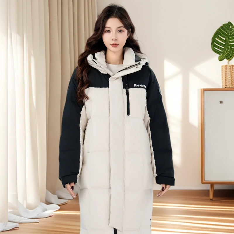 【北方特供】波司登24冬新款高充绒保暖休闲户外过膝连帽长款羽绒服