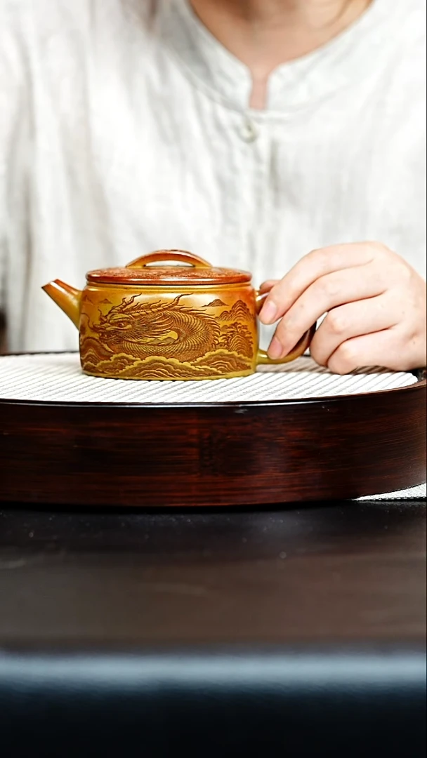 茶壶紫砂汉瓦  赤焰烧