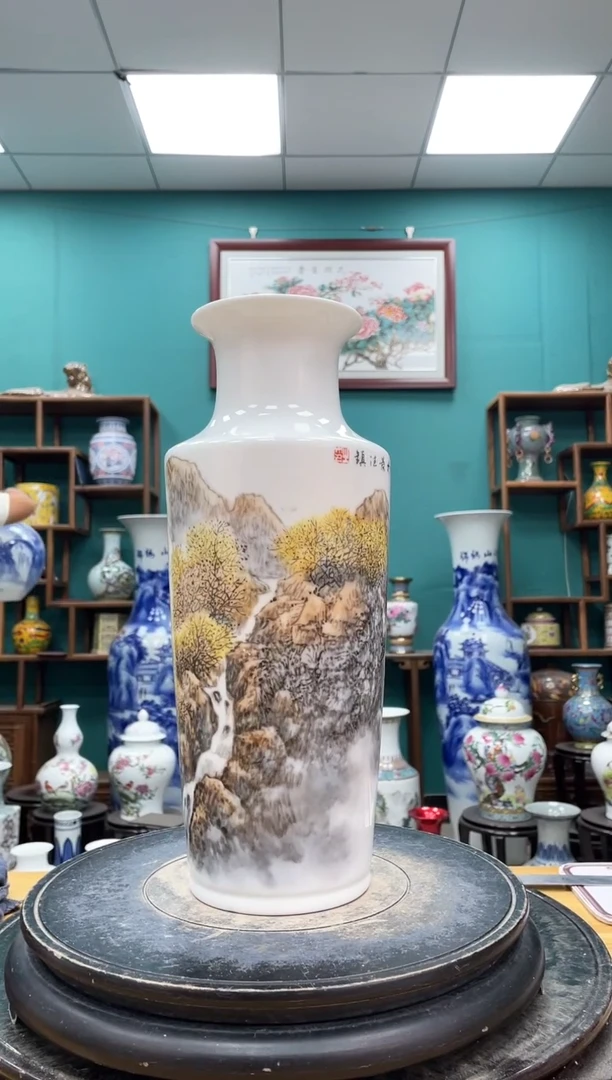 摆件303山水陶瓷摆件