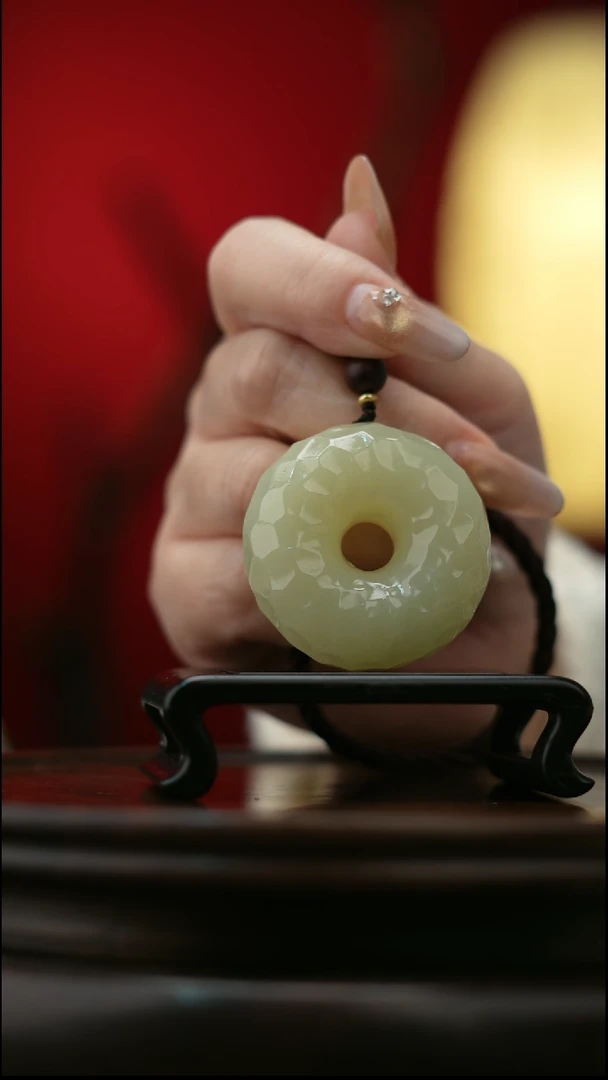 玉【平安扣】天然玉手把件