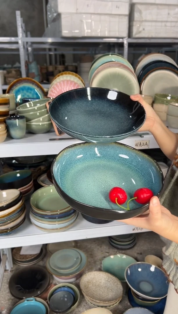 陶瓷外贸尾货瑕疵满20包邮X2深盘组合