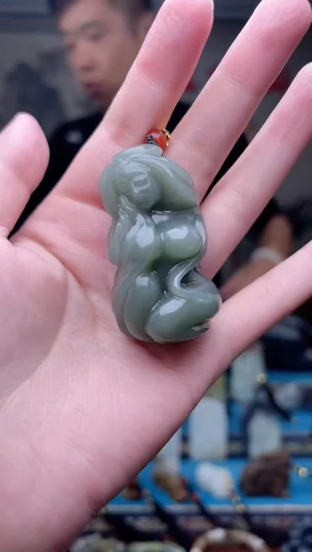 和田玉未镶嵌挂件1