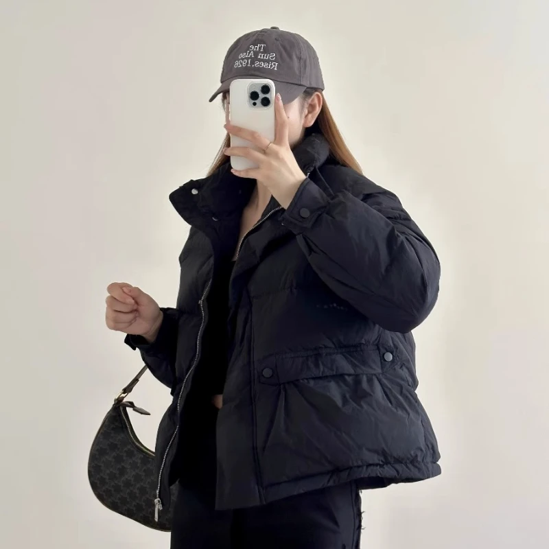 2025新款冬季棉衣韩版立领宽松面包短款小个子棉服棉衣外套时尚女