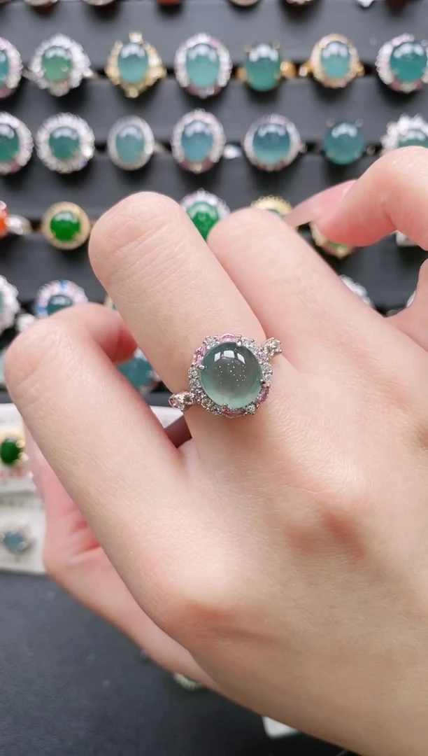 【闪购商品】翡翠戒指银S925镶嵌11111111