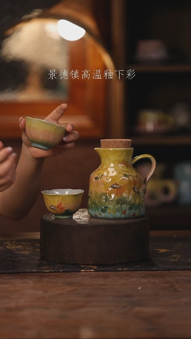 陶瓷景德镇高温釉下手绘陶瓷226