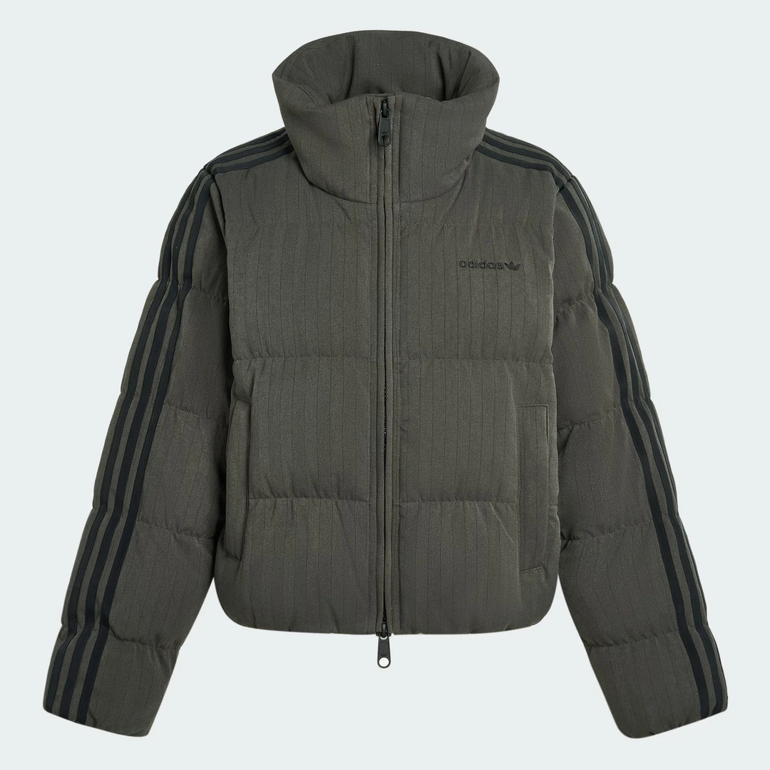 adidas 三叶草保暖运动600蓬鸭绒面包人字形羽绒服 KG4910