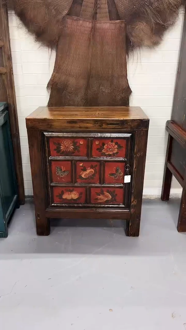 手****9实木材质镖柜红色老物件
