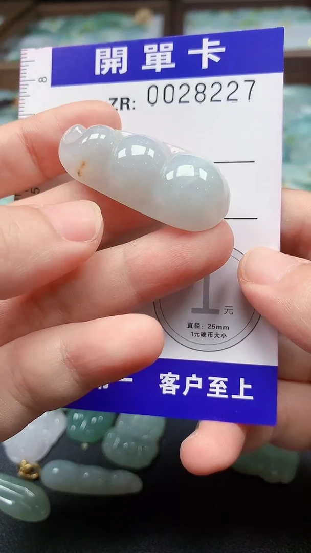 颈饰未镶嵌翡翠A货翡翠（含扣头 绳子）