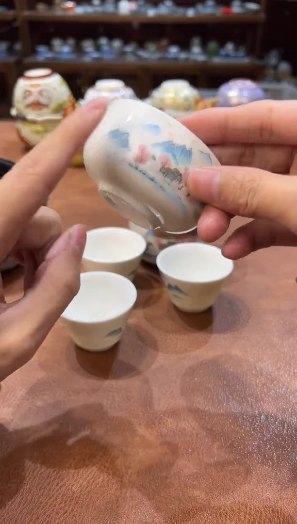 真的很便宜会开片的旅行茶具