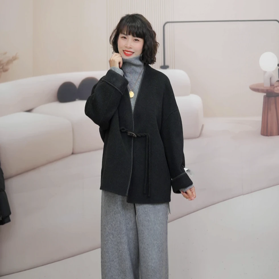 小霞定制【3502】高端轻奢大衣