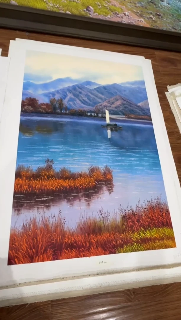 油画【特价画芯】朝鲜画家原创手绘油画作品