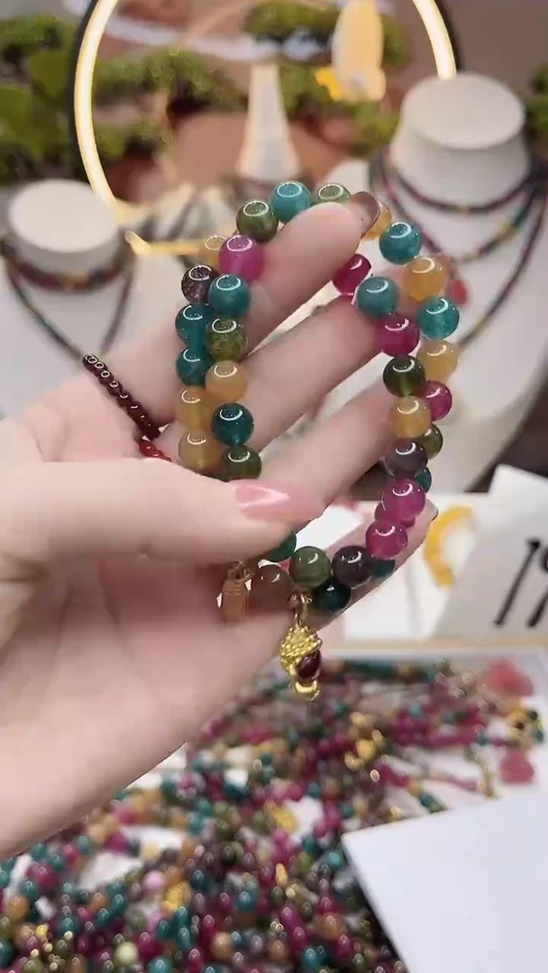 【闪购商品】碧玺手链未镶嵌碧玺无相佛多圈手链