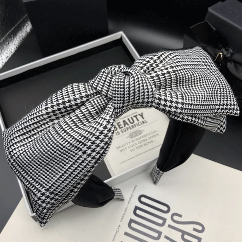 新款森系韩版女休闲风甜美法式优雅蝴蝶结发箍成人极简风布艺发饰