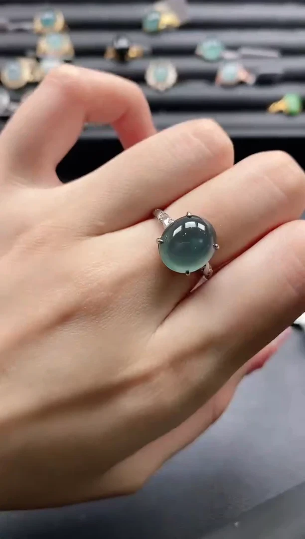 【闪购商品】翡翠戒指银S925镶嵌1111