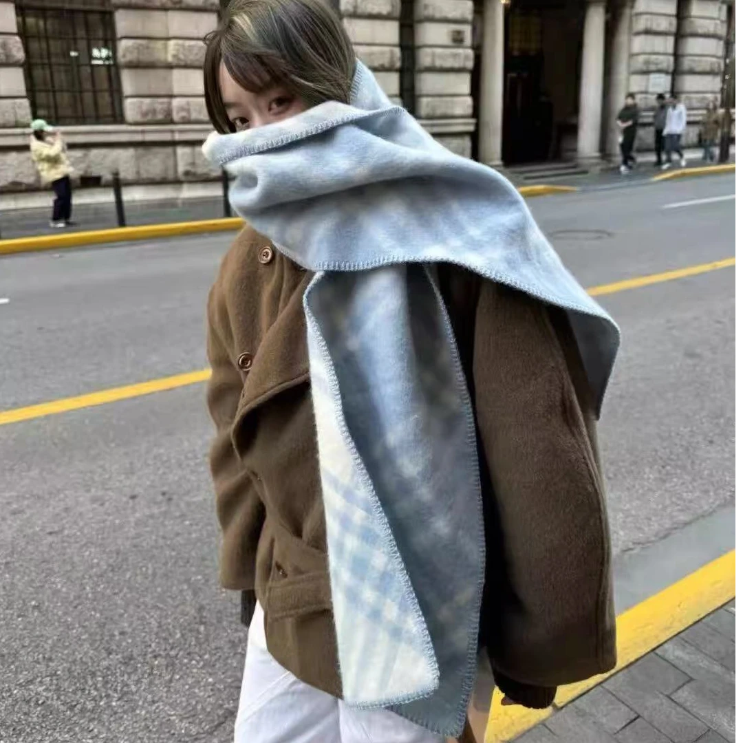 春树日记～高版本质感时尚气质格纹围巾