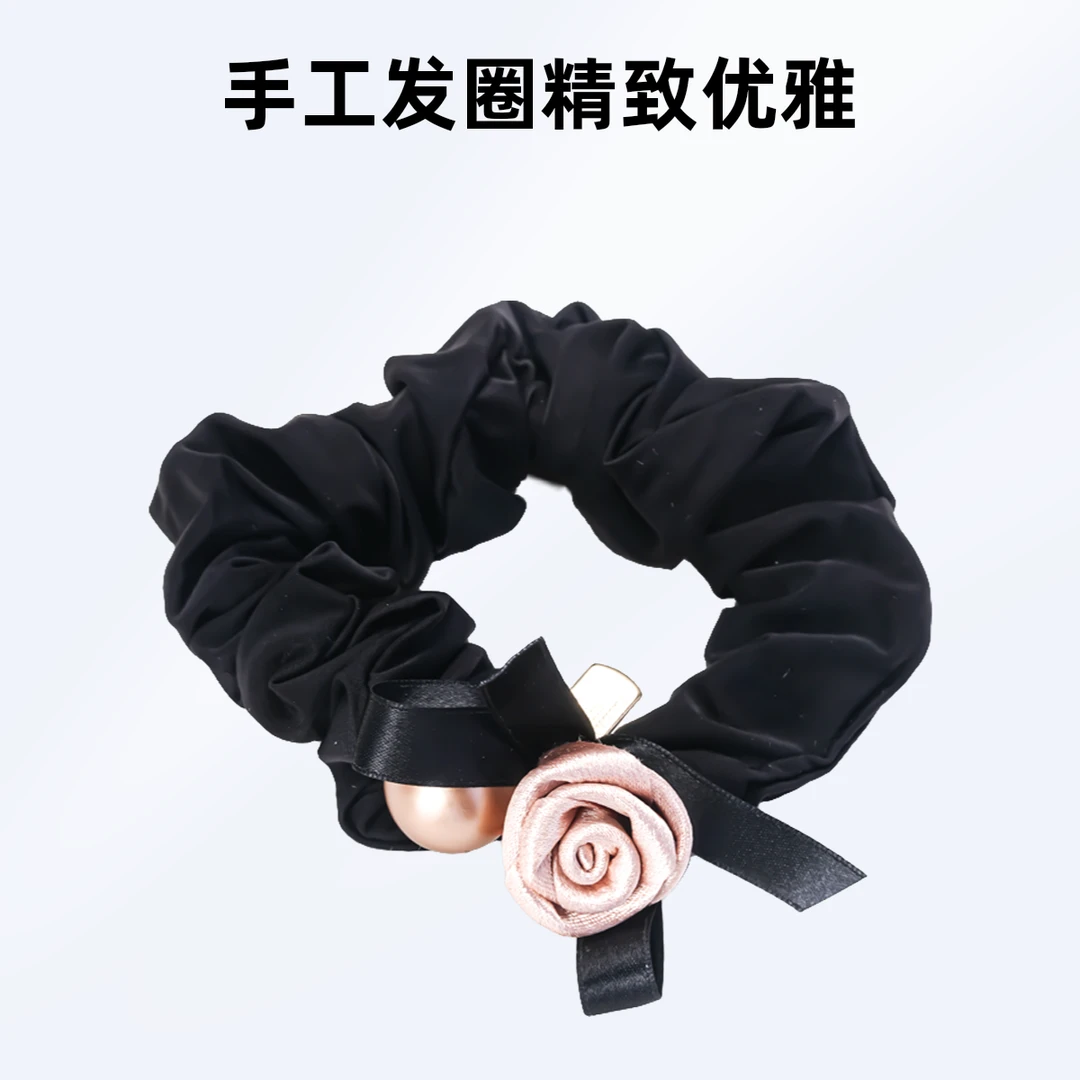 【玫瑰佳人】韩国高级感手工法式立体玫瑰花面膜圈F6057气质精致