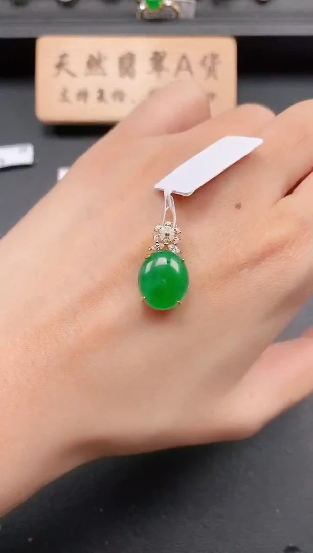 银S925镶嵌戒指翡翠111