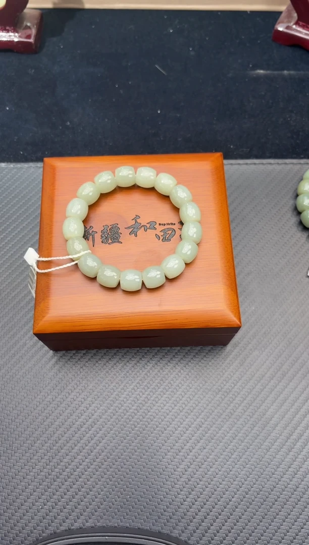 未镶嵌手串和田玉且末近矿微色差卡12直切手串