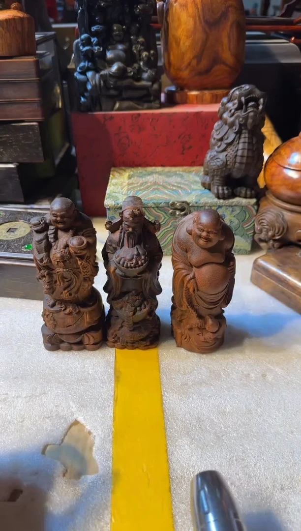 木cx富森红土 摆件 带密封盒