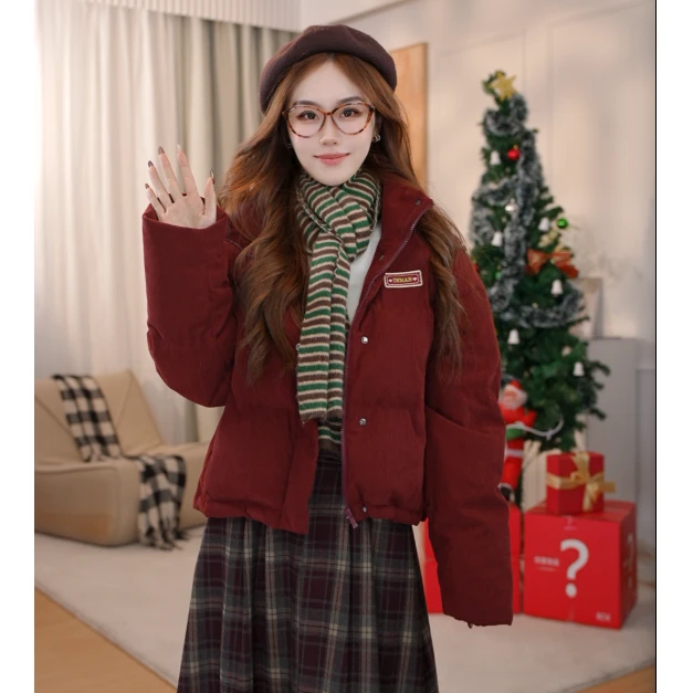 【条纹围巾】茵曼冬季时尚复古气质舒适休闲百搭保暖短款围巾