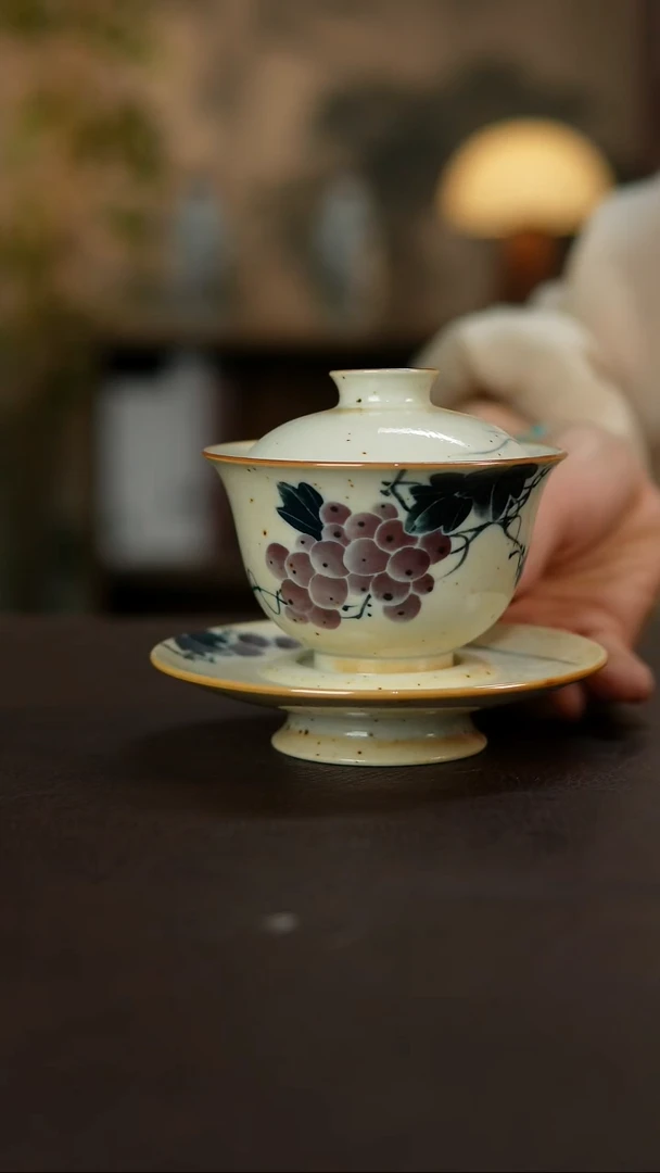 杯景德镇陶瓷杯碗柴烧多人