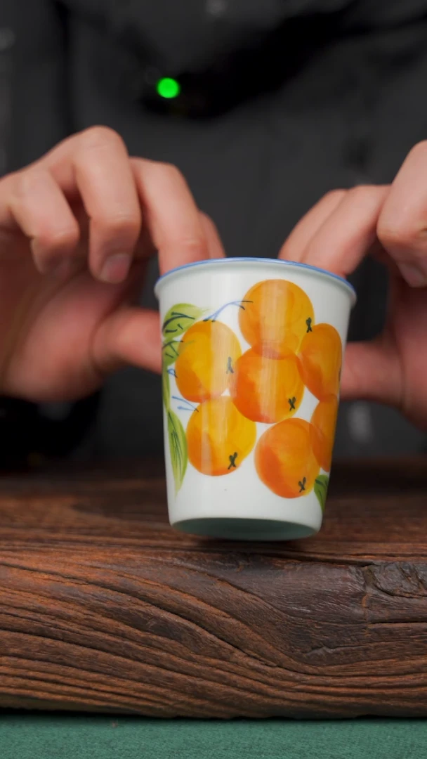 【闪购商品】瓷片15寻一缕瓷香杯釉下手工手绘瓷器