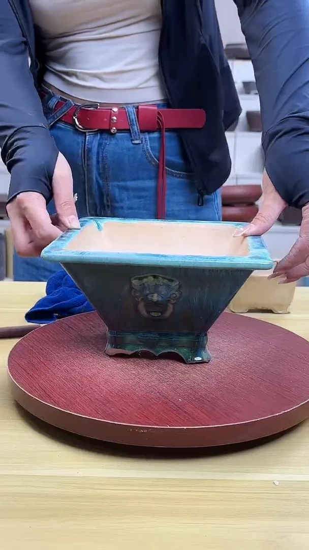 紫砂花盆浅草紫砂花盆微瑕