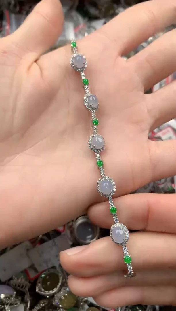 银S925镶嵌戒指翡翠555   9