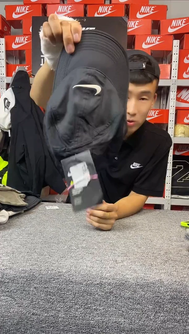 黑色多孔透气网眼速干帽 直播间过款