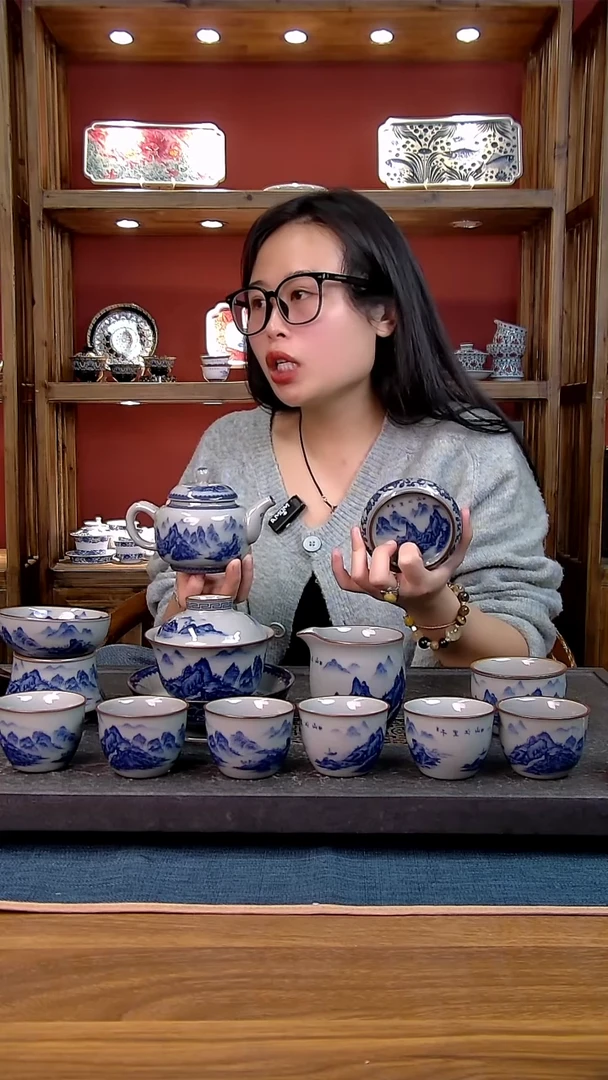 简装家用款12件套 老陶泥开片纹陶瓷茶具
