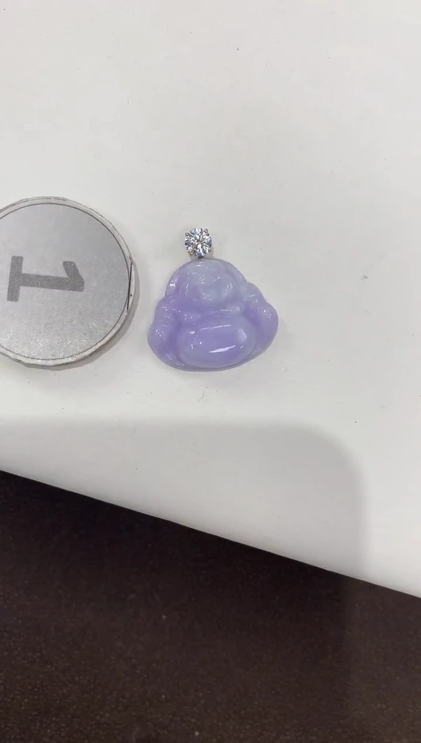 颈饰18K金镶嵌翡翠天然缅甸A货翡翠