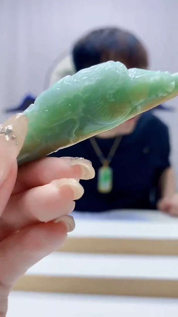 未镶嵌定制翡翠4868DD-毛货挂件35