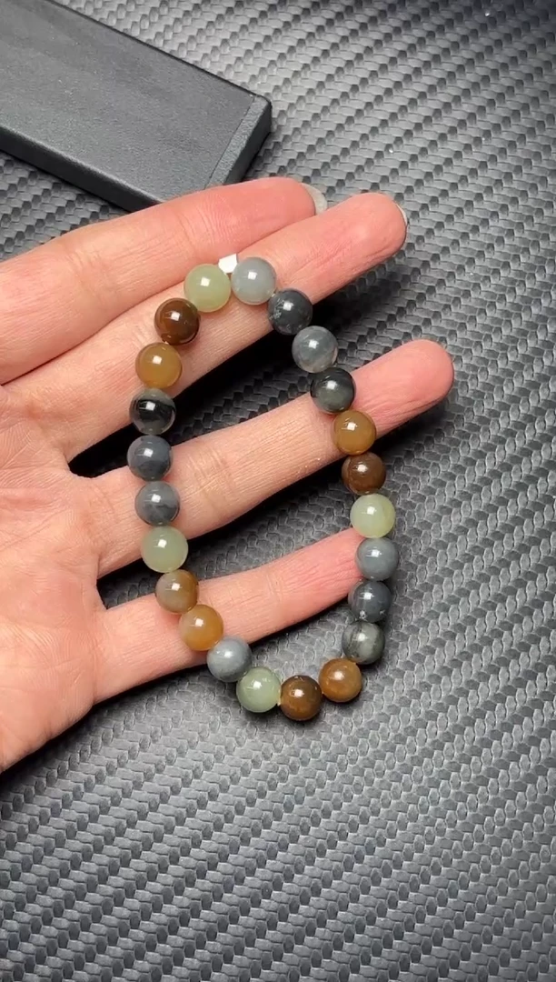 未镶嵌手串和田玉若羌微色差卡8