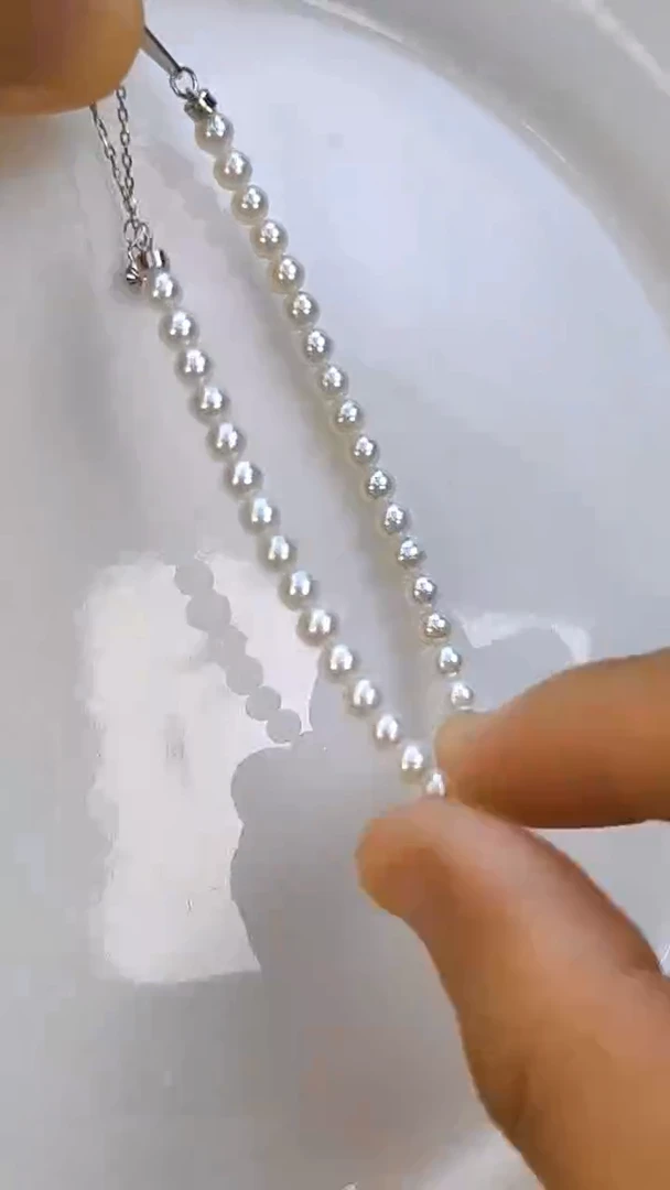 淡水珍珠手链银S925镶嵌4