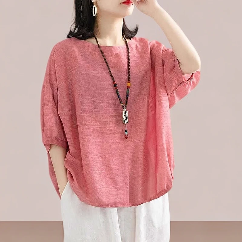 大码女装短袖T恤女士2025夏季时尚新款妈妈高端花色宽松休闲上衣