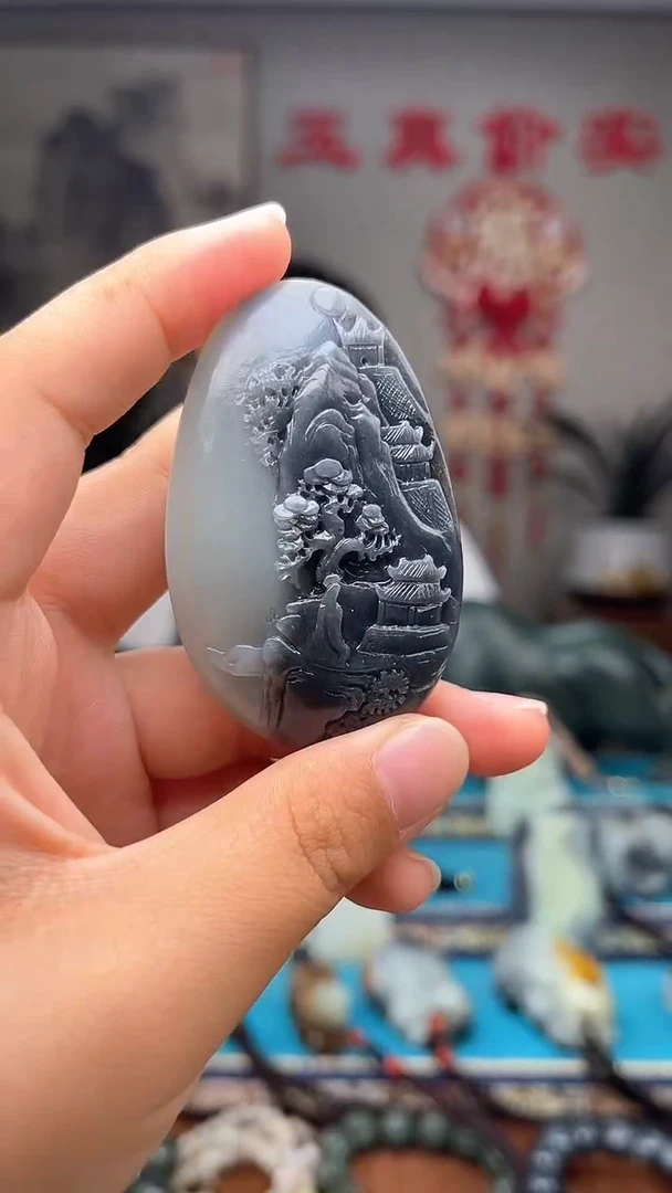 和田玉未镶嵌挂件1