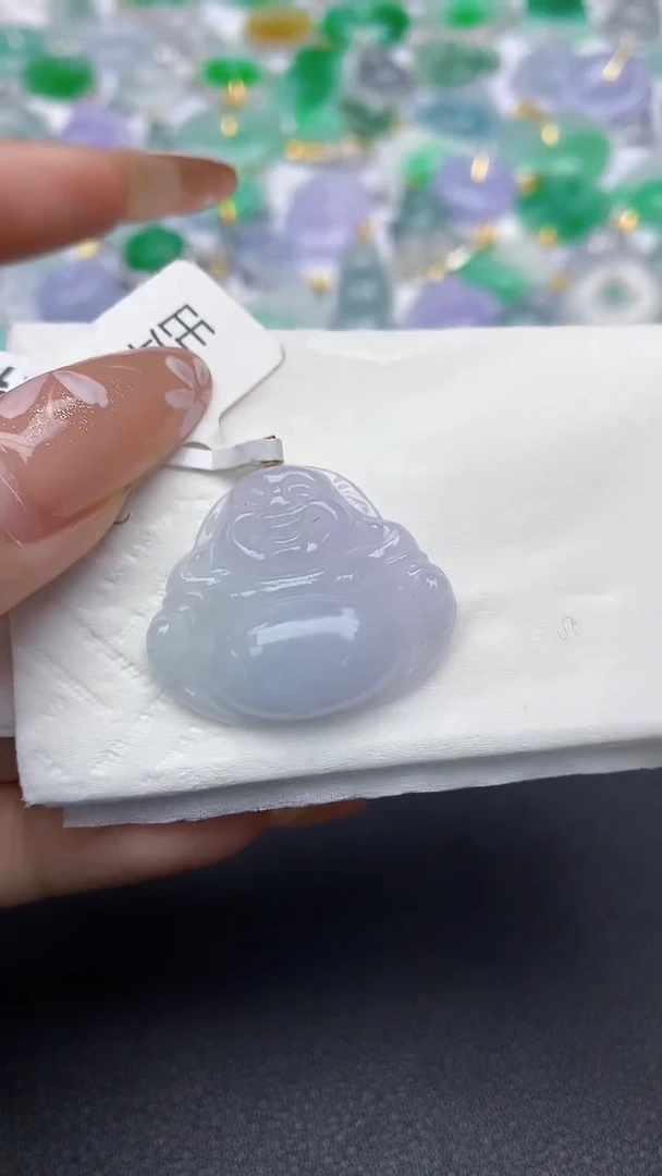 颈饰18K金镶嵌翡翠a货假一赔三支持复检百元上9元证书费自理