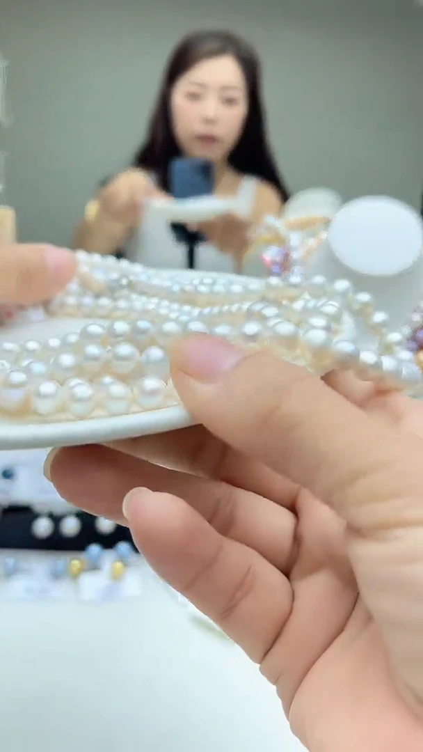 未镶嵌项链淡水珍珠白色系 8mm