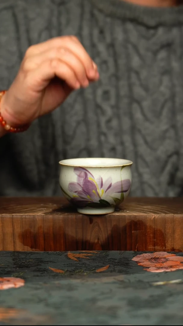 杯釉下彩手工手绘同款陶器