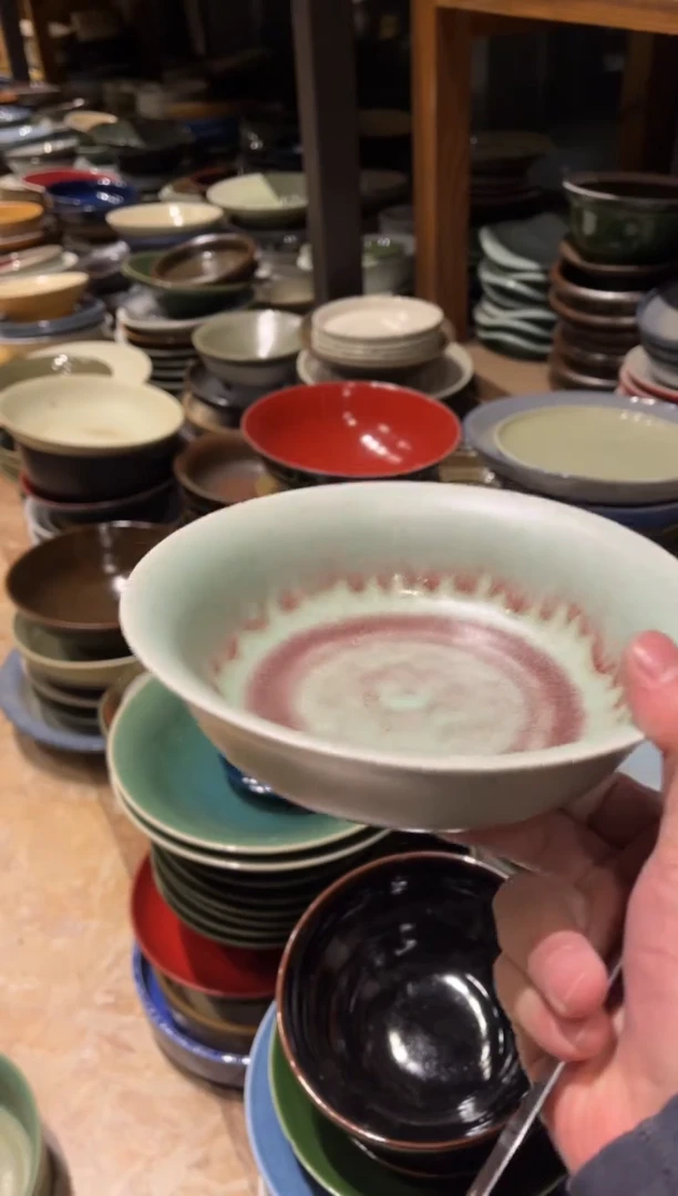 【闪购商品】瓷片957 钧瓷的反边菜盘1个