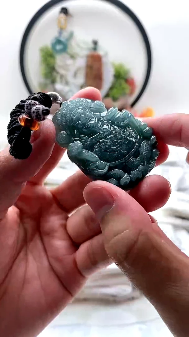 颈饰未镶嵌翡翠财神1