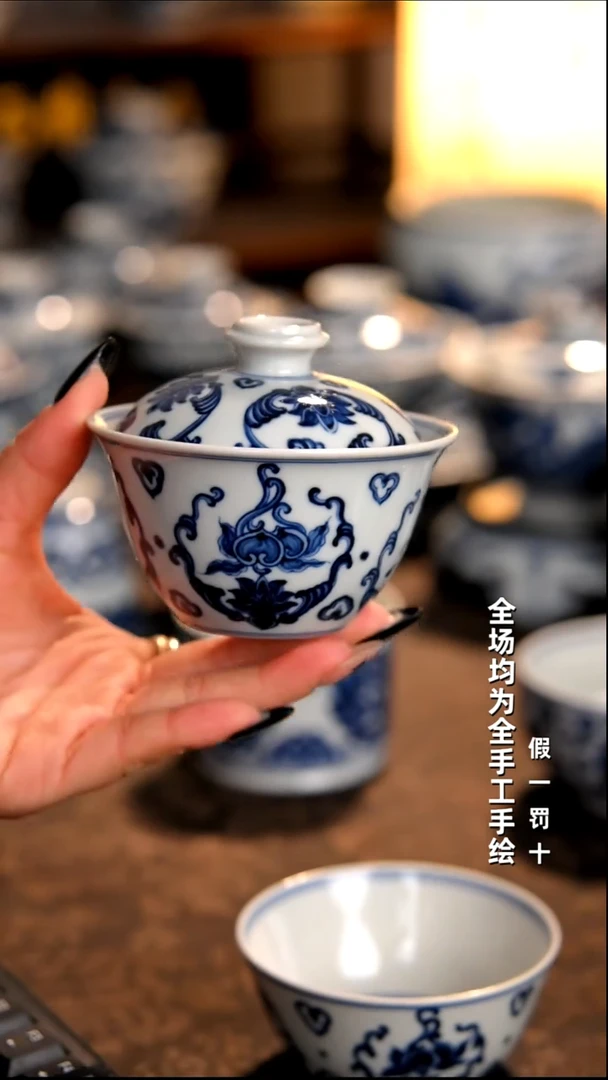 景德镇全手工手绘柴窑茶器福利